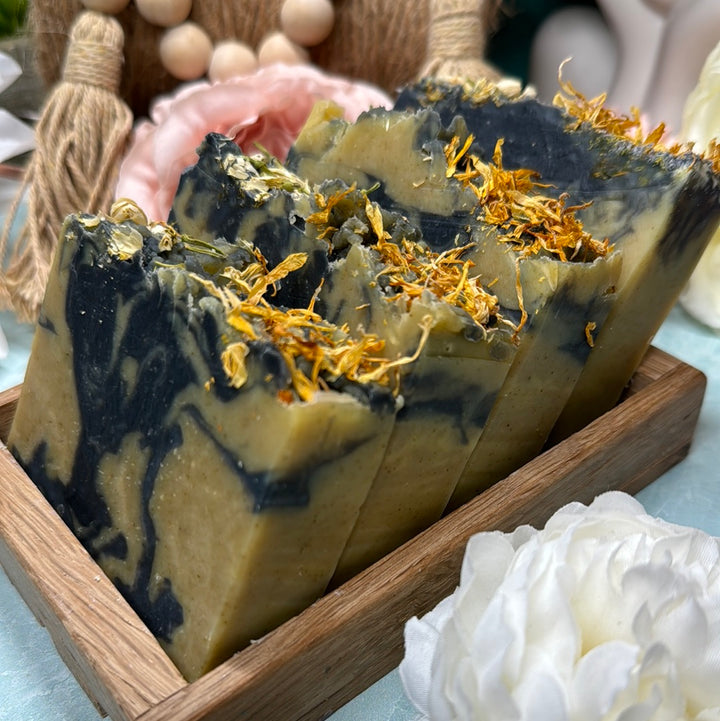 Lemongrass Patchouli Charcoal Shea Butter Artisan Soap