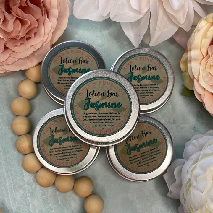 Jasmine Solid Beeswax & Shea Butter All-Natural Moisturizing Lotion Bar for Eczema Dry Skin