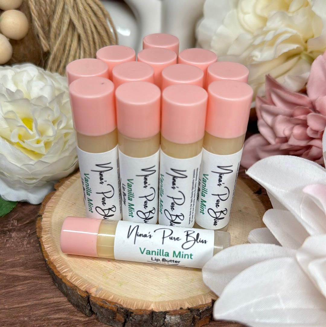 Plant-Based Vanilla Mint All-Natural Moisturizing Lip Butter