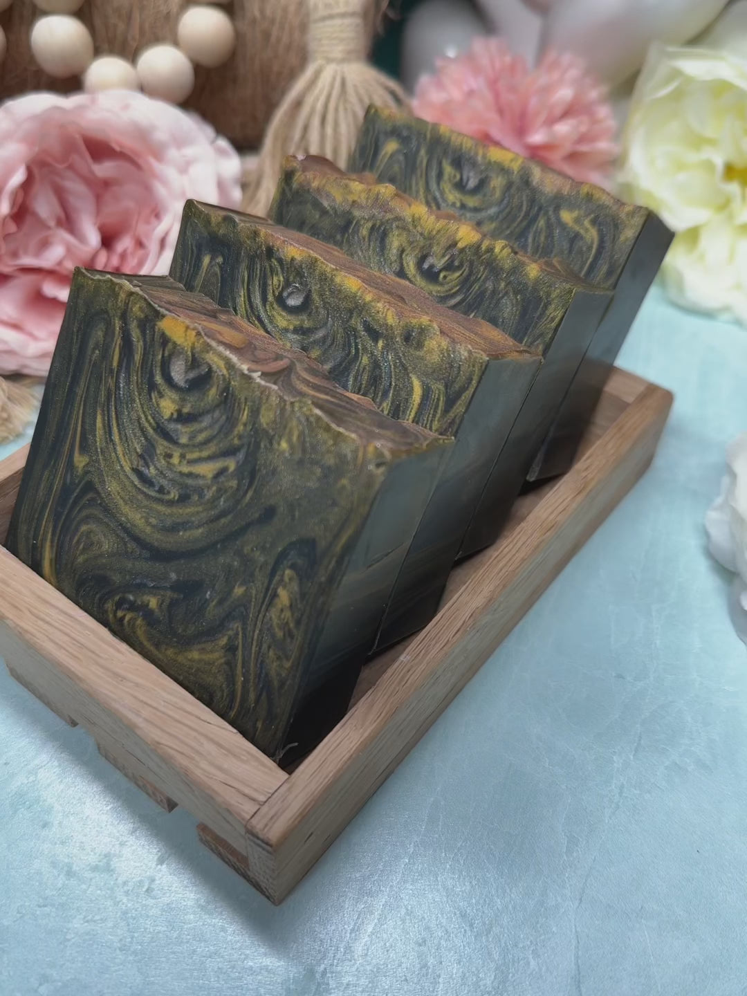 Black Marble - Charcoal, Bergamot, Bourbon, Musk Shea Butter Artisan Soap