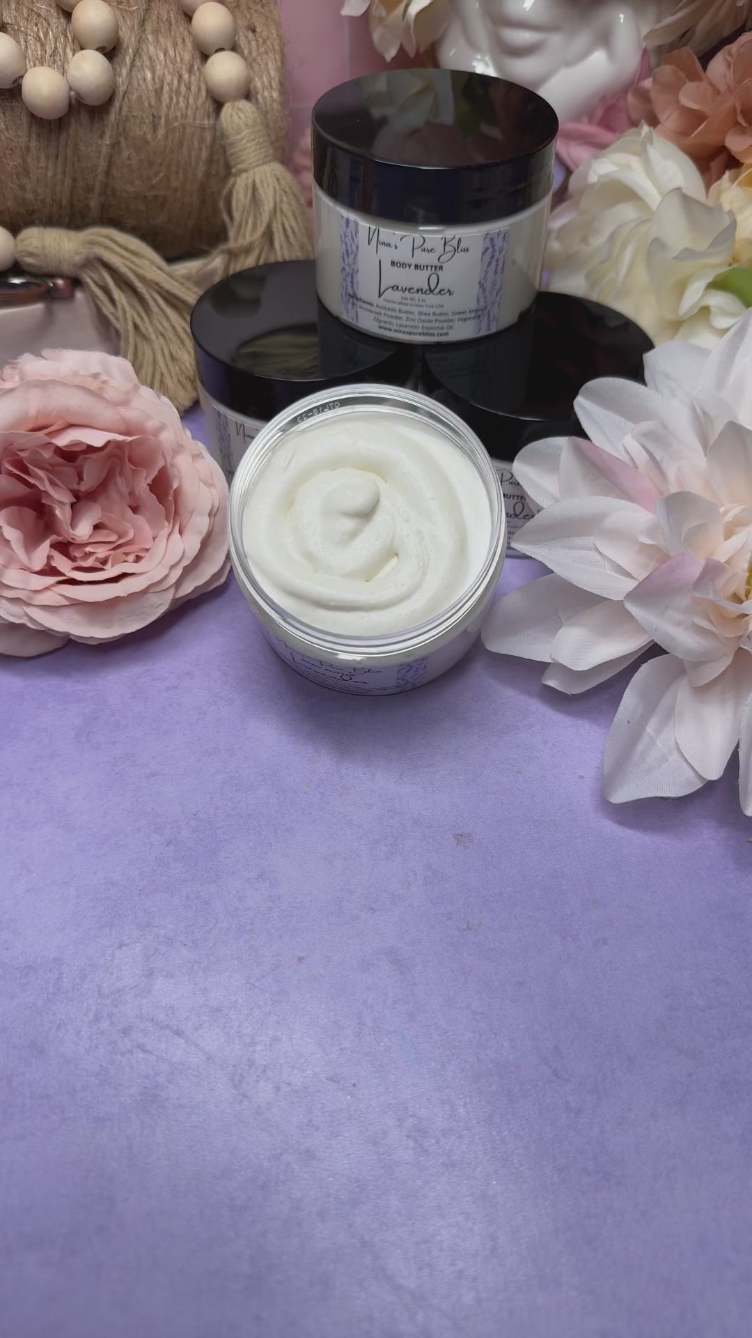 Lavender Shea Butter All-Natural Moisturizing Body Butter for Eczema Dry Skin, Herbal Infused