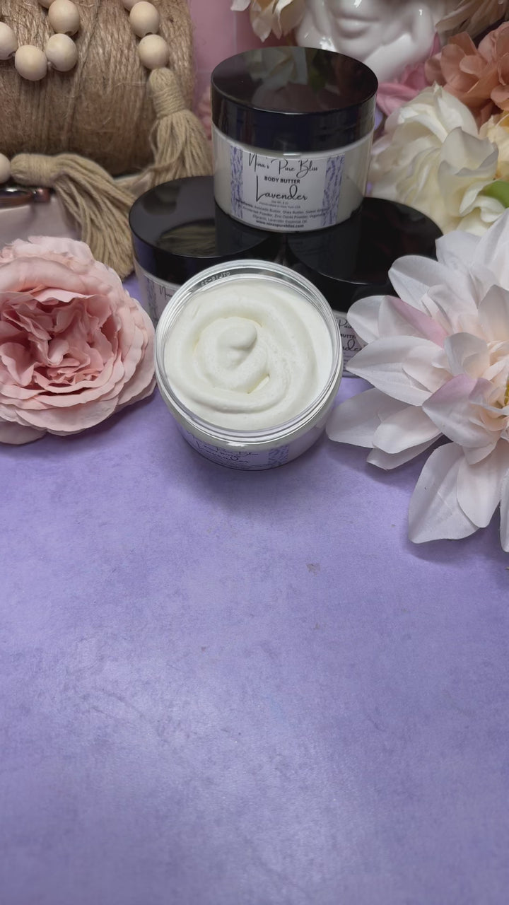 Lavender Shea Butter All-Natural Moisturizing Body Butter for Eczema Dry Skin, Herbal Infused